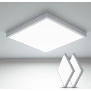 Delaveek-Twee vierkante Triple Proof LED Plafondlampen - Wit - 36W 4050LM - 6500k Koel Wit - Dia 30cm
