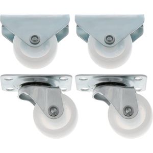 AMIG transportwiel set - 2x zwenkwielen - 2x bokwielen - D25mm - nylon - 120kg