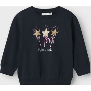 NAME IT NMFVALONA LS LONG BOXY SWEAT UNB Meisjes Trui - Maat 92