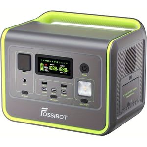 Portable Powerstation – Draagbare Generator – Zonne-energie Accu – Noodstroomvoorziening – Camping Accu – 512Wh Lithium IJzerfosfaat – Supersnel Opladen 1,5 Uur – 800W Continu Vermogen