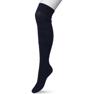Bonnie Doon Overknee Kousen Donker Blauw Dames maat 36/42 - Overknee Sokken - Over de knie - Katoen - Gladde Naden - Extra Comfortabel - Maximaal Draagcomfort - Warm - Overknees - Kniekousen - Dark Blue - Gemeleerd - Navy Heather - P53496.291