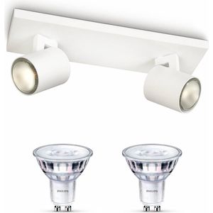 Philips myLiving Runner Opbouwspot - LED - Wit - 2 lichtpunten - Incl. Philips LED Scene Switch Gu10 50W