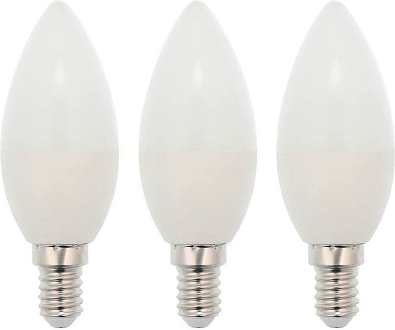 VITO LED Kaarslamp C37 E14 - 5W (vervangt 40W) - 416lm - 6400K - 220-240V - Ø50mm - Energiezuinig - 3 stuks