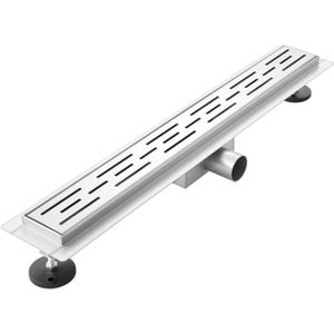 Adema Ralo douchegoot - 70cm - met rooster - met flens - geborsteld RVS