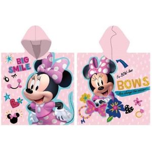 Disney Minnie Mouse poncho - badponcho 55 x 110 cm Roze