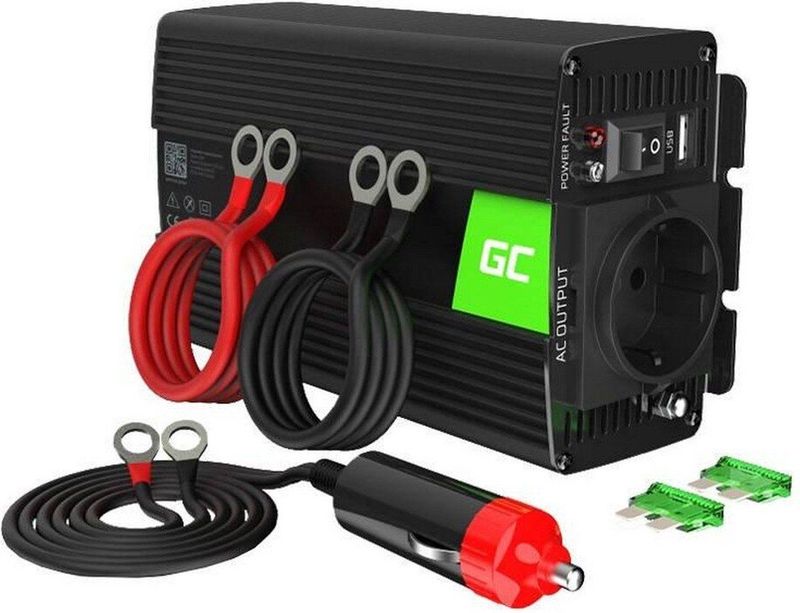 Green Cell - Inverter - Acculader - 230V - USB Poort - Veiligheid