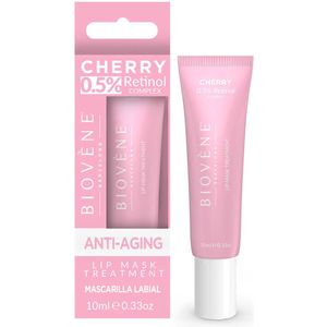 Biovene lipmasker anti-veroudering - 0,5% retinol - cherry kersen - 10ml - lipbalsem