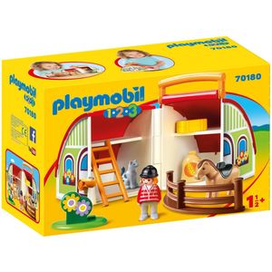 PLAYMOBIL 1.2.3 Mijn meeneem manege - 70180