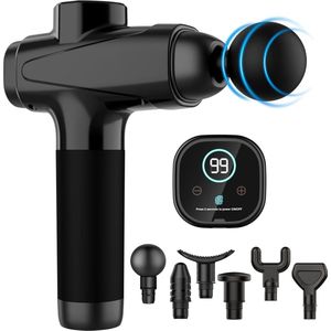 Massagepistool - Lichaamsmassage - 30 Snelheden - 10 Kopstukken - Spierpijnverlichting - LCD-Touchscreen