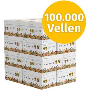 Infowerk Printerpapier kopieerpapier 100000 vellen 20 x 5000 A4 80g premium wit PEFC-gecertificeerd