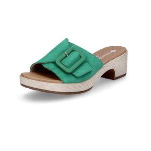 Merk - Muiltjes - Effen - Suède - Open Toe - Blokhak