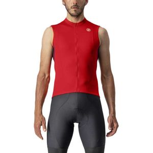 Castelli Entrata Vi Mouwloos Fietsshirt Rood S Man