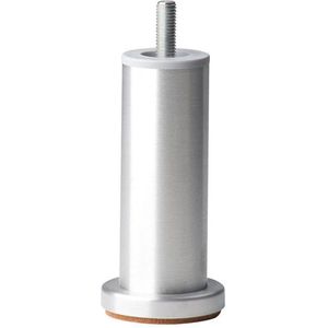 Meubelpoot aluminium rond Ø 4,2 cm en hoogte 12 cm (M10) - Set van 4 stuks