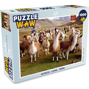 Puzzel Alpaca - Lama - Peru - Legpuzzel - Puzzel 1000 stukjes volwassenen