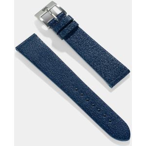 B&S Leren Horlogeband Luxury - Retro Blue Pigskin - 20mm