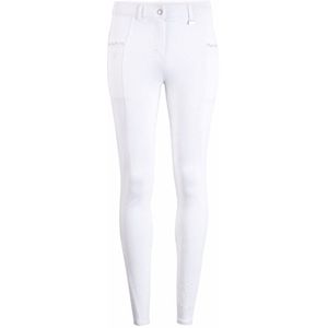 Montar Rijbroek Emily crystal pocket fullgrip White - 40