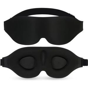 Eye Mask Sleep - Masque de nuit Femme & Homme - Extra Doux -Zwart