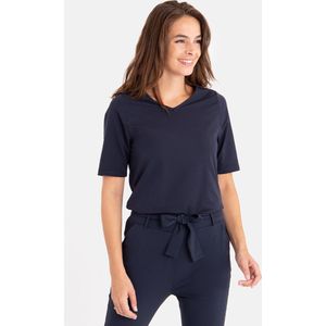 Blauwe Top van Je m'appelle - Dames - Travelstof - Maat 38 - 3 maten beschikbaar