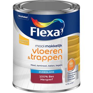 Flexa Mooi Makkelijk Verf - Vloeren en Trappen - Mengkleur - 100% Bes - 750 ml