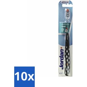 10 x Jordan - Tandenborstel - Individual Clean - Medium - Tandenborstel - Mondverzorging - Tandenborstel Medium - Tandenborstel Voor Gezond Gebit - Ergonomische Tandenborstel