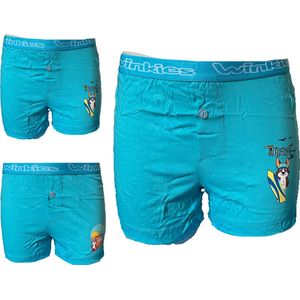 Embrator jongens Boxershort Loose Fit 3-stuks turquoise 104/110