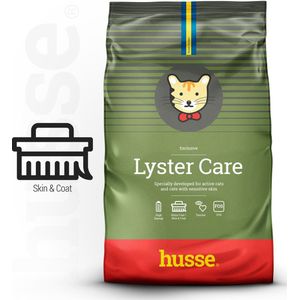 Husse Exclusive Lyster Care - Kattenvoer Droog, Kattenbrokken Droogvoer, Kattenvoeding Dieetvoer - 2 x 7 kg