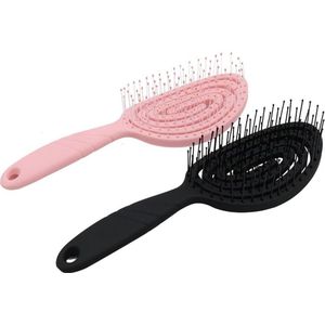 Green Glow - Biologische Ontklitterborstels voor Lang Haar - Dames en Heren - Hoofdhuidmassageborstel