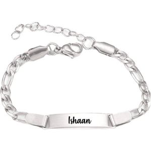 Baby/Kinder Armbandje Met Naam | Zilver | RVS | Ishaan