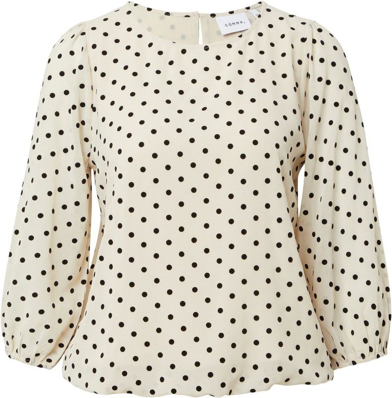 comma - Blouse - Chiffon - Polka Dots