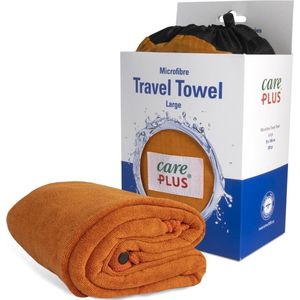 Care Plus Reishanddoek microvezel - Maat: large 75 x 150 cm - Oranje - Travel Towel