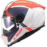 LS2 - FF817 Challenger II - Integraalhelm - Titan Mat Wit Blauw Rood