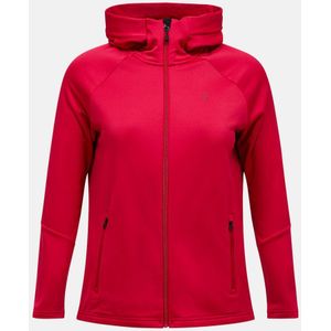 Peak Performance - Rider Essentials Midlayer Zip Hood - TECH BURGUNDY - Dames