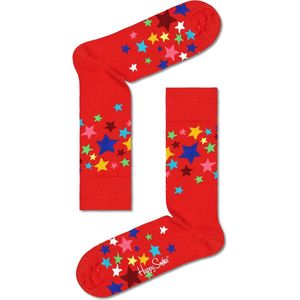 Happy Socks Stars Sock - rood met ster - Unisex - Maat: 36-40