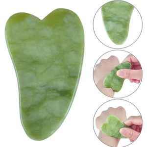 Scoby - 2 x Jade Gua Sha Tools - Rozenkwarts Roller & Jade Steen - Xiuyan - 2 Stuks