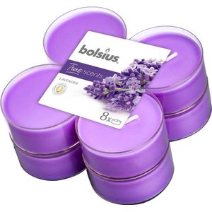 Bolsius Maxi Waxinelichtjes True Scents Lavendel 8 Stuks