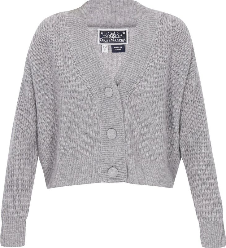 DreiMaster - Maritim - Gebreid Vest - Lichtgrijs