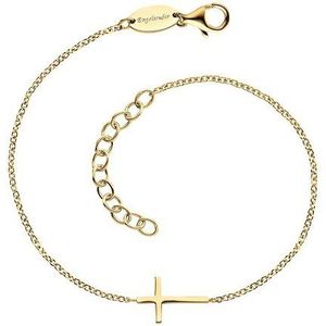 Engelsrufer - Armband - Verguld Sterling Zilver - Goud - Kruishanger - Längenverstellbar - Nickelfrei