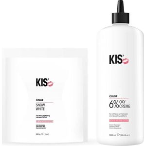 KIS - SnowWhite - Blondeerpoeder - 500gr - OxyCream 6% - 1000ml