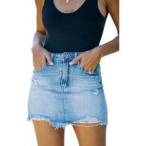 Nivard Spijkerrok - Rok - Jeansrok Dames - Denim - Spijkerjurk - M
