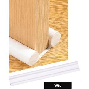 V&P - Tochtstrip - Wit - Tochtstrips voor deuren - Tochtstopper - Tochtrol deur - Dubbelzijdig - Aanpasbaar - Tochthond - Tochtkussen - Tochtband - Duurzaam - Isolatie – Aanpasbare tochtstopper