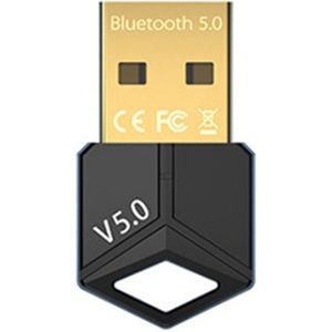 Bluetooth 5.0 USB adapter voor PC en Laptop - Bluetooth Dongle - Receiver - draadloze ontvanger - Windows 11/10/8.1/8/7/XP Plug and Play - zwart