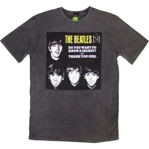 The Beatles - VJ Secret Sleeve Heren T-shirt - S - Grijs