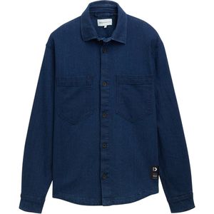 TOM TAILOR DENIM - Overhemd - Donkerblauw - Regular Fit - Lange Mouw