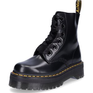 Dr. Martens - Mollybutteroblack - Veterlaarzen - Zwart - Dames - Leer
