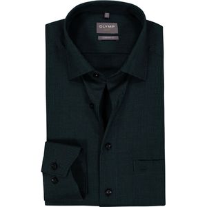 OLYMP - Luxor - Overhemd - Donkergroen - Mouwlengte 7 - Strijkvrij