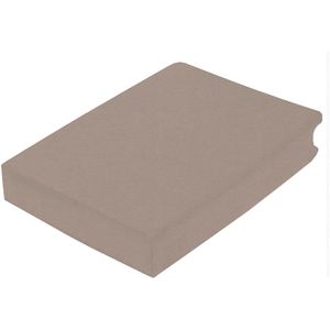 Princess Line Luxe Flanel Hoeslaken 1-Persoons - 90x220 cm - Extra Zacht & Warm - 100% Katoen - Taupe - Strijkvrij - Rondom Elastiek - Hoekhoogte 28 cm