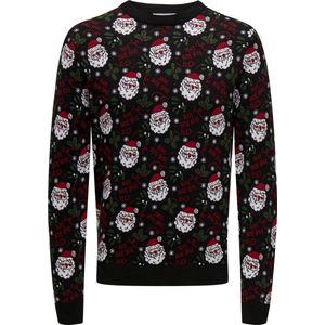 Only & Sons Trui Onsxmas Reg 5 Jaq Crew Knit 22031174 Black Mannen Maat - XL