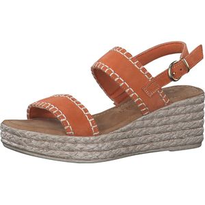 MARCO TOZZI premio Leather, Soft Lining and Feel Me Softstep Insole Dames Sandalen - MANGO - Maat 38