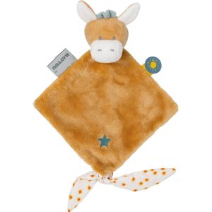 Nattou ezel Leo - Knuffeldoekje Doudou - 30 cm - Donker warm beige