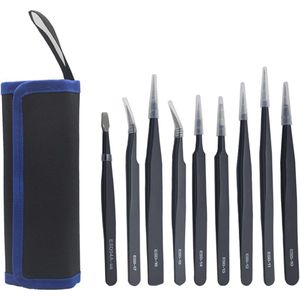 Pincetten Set - 9 Delig - Professionele Wenkbrauw Pincet - Luxe Epileer Set - Ultrafijn Pincet